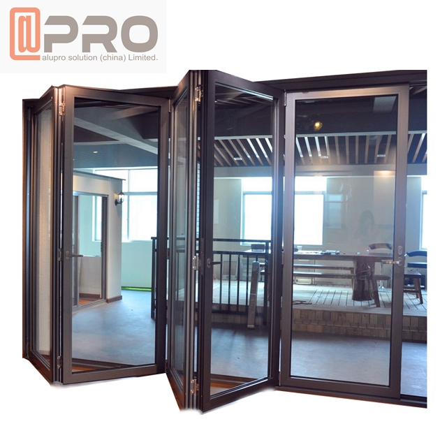 portas de dobradura externos, vidro da porta de dobramento, hardware de alumínio da porta de dobramento,