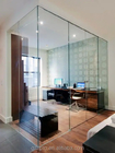 Separação interior de vista completa vertical clara Frameless do escritório da parede de separação de vidro