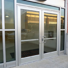 Entrada exterior articulada de vidro de alumínio comercial Front Doors da loja das portas