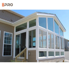 Sala de sol de vidro exterior personalizada Florida Sala para jardim Casa de vidro de alumínio Banheiro