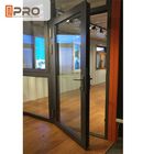 As portas articuladas de alumínio personalizadas do projeto para a porta de vidro de aço inoxidável da dobradiça de porta das construções da construção articulam preto