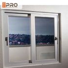 Windows deslizante de alumínio branco de poupança de energia com parte superior de vidro reflexiva pendurou a janela de deslizamento de alumínio da janela de deslizamento