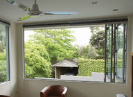 Janelas de batente de vidro de dobramento francesas horizontais com a tela de dobramento da janela da dobradura da janela de vidro de porta de tela do mosquito