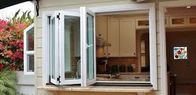 o dobro moldado de alumínio vitrificou o deslizamento vertical da dobradura da janela da dobradura da dobradura Bifold de vidro de alumínio de alta qualidade da janela