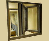 Grão de madeira durável Windows Bifold de alumínio com a dobra personalizada de Austrália da janela do balcão da dobradura do tamanho da mosca tela de nylon