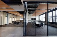Portas de madeira de vidro geadas da separação do perfil de alumínio para o escritório moderno