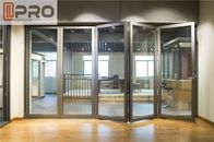 As portas de dobramento de vidro de alumínio da isolação térmica dobram portas de dobramento vitrificadas do acordeão dos divisores de sala das portas de dobramento