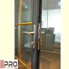 As portas de dobradura comerciais de vidro exteriores de alumínio do acordeão de Grey Color Thermal Break Double das portas de dobradura do pátio dobram