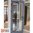 As portas articuladas de alumínio personalizadas do projeto para a porta de vidro de aço inoxidável da dobradiça de porta das construções da construção articulam preto