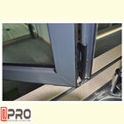 Portas da janela da dobradura do acordeão/janela de dobramento de alumínio da dobradura do hardware da janela da dobradura do balcão da resistência da poeira da janela
