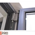 Janelas de batente de alumínio contemporâneas com o punho do caixilho das janelas das PORTAS das JANELAS DE BATENTE da rede de arame ISO9001 da segurança
