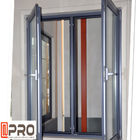 Substituição tripla francesa de alumínio das janelas de batente nos casemen de alumínio da importação aberta manual branca da janela de batente da cor
