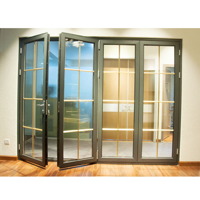 porta de painel de dobramento de alumínio, porta exterior de vidro de dobramento, separação que dobra portas interiores