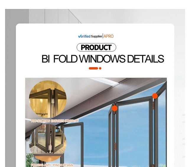 dobradiça de dobramento da janela, janela vertical de dobramento, janela de alumínio da dobradura do balcão