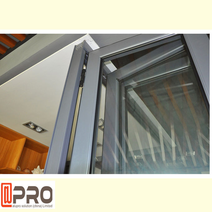 Janela vertical de dobramento, janela de alumínio da dobradura do balcão, janela de alumínio da dobradura da cozinha, janela de alumínio da dobra do bi