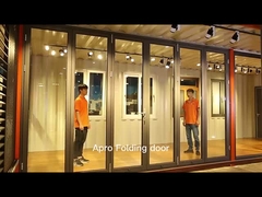 Portas de alumínio de múltiplos painéis pretos Residenciais Eficientes Energéticamente