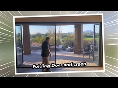 2 mm de alumínio vidrado duplo Premium resistente a intempéries portas de vidro deslizantes 2,1m de altura