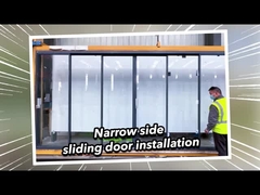 2 mm de alumínio vidrado duplo Premium resistente a intempéries portas de vidro deslizantes 2,1m de altura