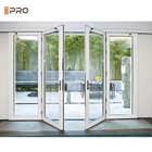 As portas francesas do pátio do quadro de alumínio magro escolhem a porta deslizante de vidro tripla dobro para o exterior