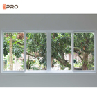 Dobradiças rebatíveis 6063 janelas deslizantes de alumínio com grades externas de vidro