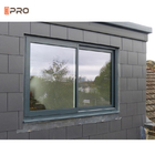 Design de grade de janela deslizante de cozinha revestida a pó com acessórios de janela deslizante de inclinação