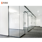 Separação de vidro interior de vista completa vertical clara Frameless do escritório da parede de separação de vidro