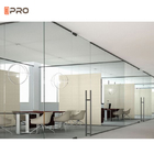Separação de vidro interior de vista completa vertical clara Frameless do escritório da parede de separação de vidro
