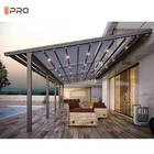 Gazebos de alumínio retrátil pérgula toldo automático telhado dobrável proteção solar para pátio ao ar livre