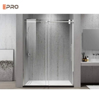 Portas de banheiro de alumínio para hotel de 1,4 mm deslizantes para interior sem moldura Porta de vidro para banheiro