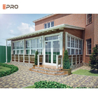 Conservatório de luxo Sala de sol de vidro laminado Jardim Veranda Sala de sol de vidro de alumínio