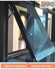 Janela moderna do toldo da liga de alumínio, toldos verticais da janela de alumínio da janela dos toldos da janela de vidro do toldo da economia do espaço