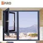 As janelas de batente de alumínio personalizadas eficientes da energia dobram a janela de abertura interna vitrificada do asement com