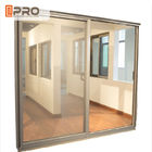Portas de vidro de deslizamento do quarto decorativo interior e janela de alumínio Eco - perfil de alumínio da porta amigável da corrediça da colagem