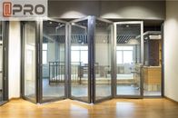 As portas de dobramento de vidro de alumínio da isolação térmica dobram portas de dobramento vitrificadas do acordeão dos divisores de sala das portas de dobramento