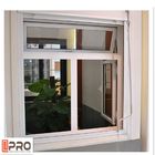 Certificação de alumínio do ISO de Windows do toldo do impacto do furacão com da parte inferior superior da janela do toldo da dobadoura da corrente as janelas fixas