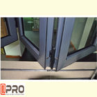 Dobradura de alumínio residencial Windows com vertical de dobramento deslizante preto ou personalizado da dobradura do fornecedor da janela da cor
