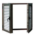 Janela de alumínio vertical vitrificada dobro de alumínio preta do caixilho da janela de deslizamento do caixilho da ponte da janela
