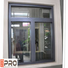 janelas de batente de alumínio do perfil 6063-T5 com as janelas bifold de alumínio personalizadas do tamanho da vitrificação dobro