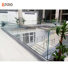 Balaustradas de aço inoxidável das escadas dos corrimão de alumínio de vidro interiores da piscina