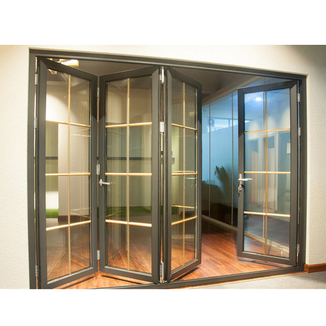 porta de painel de dobramento de alumínio, porta exterior de vidro de dobramento, separação que dobra portas interiores